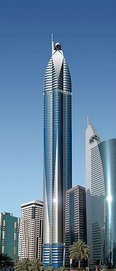 2007 Rose-Tower-Artwork-TH-1. [2007] Rose Rayhaan by Rotana, Dubai, Khatib & Alami (333m)