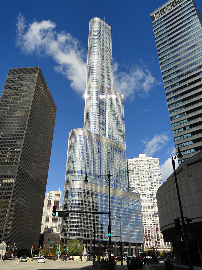 Trump International Hotel and Tower, Chicago, Skidmore, Owens & Merrill (SOM) (423m)