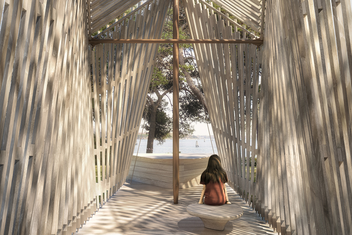 Capilla propuesta por Foster+Partners para la Bienal de Venecia.