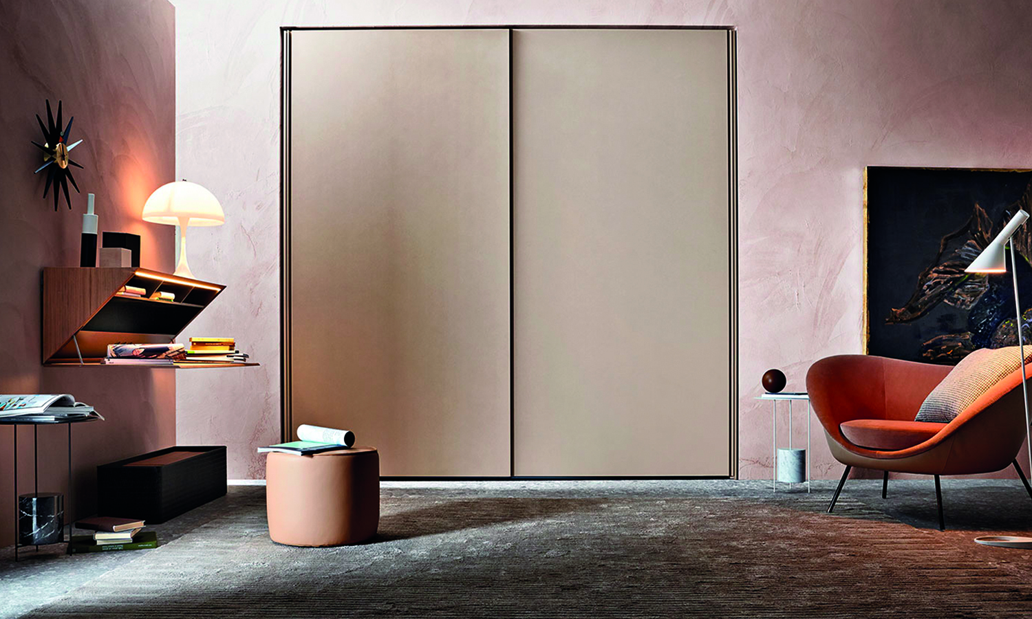 ambiente decorado con mobiliario Molteni.