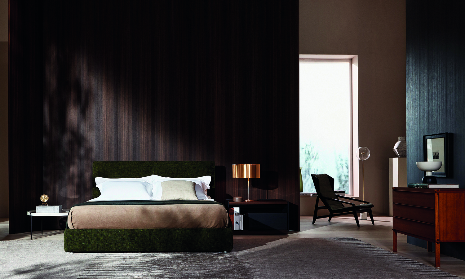 dormitorio cama Ribbon diseño de Vincent Van Duysen para Molteni & C