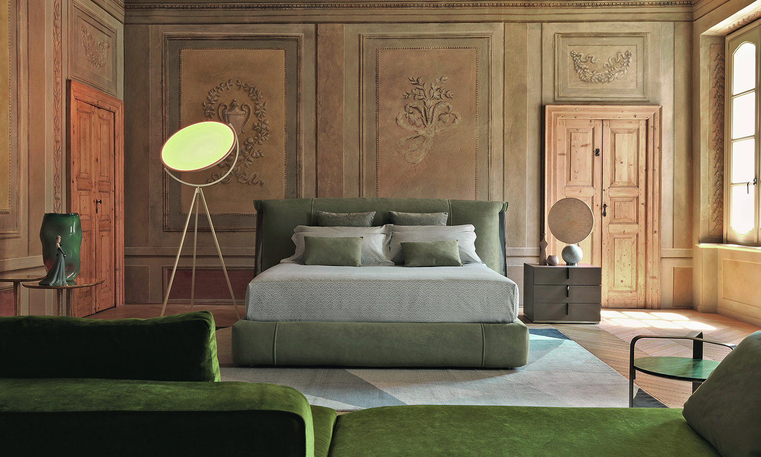 dormitorio cama de Carlo Colombo para Flou