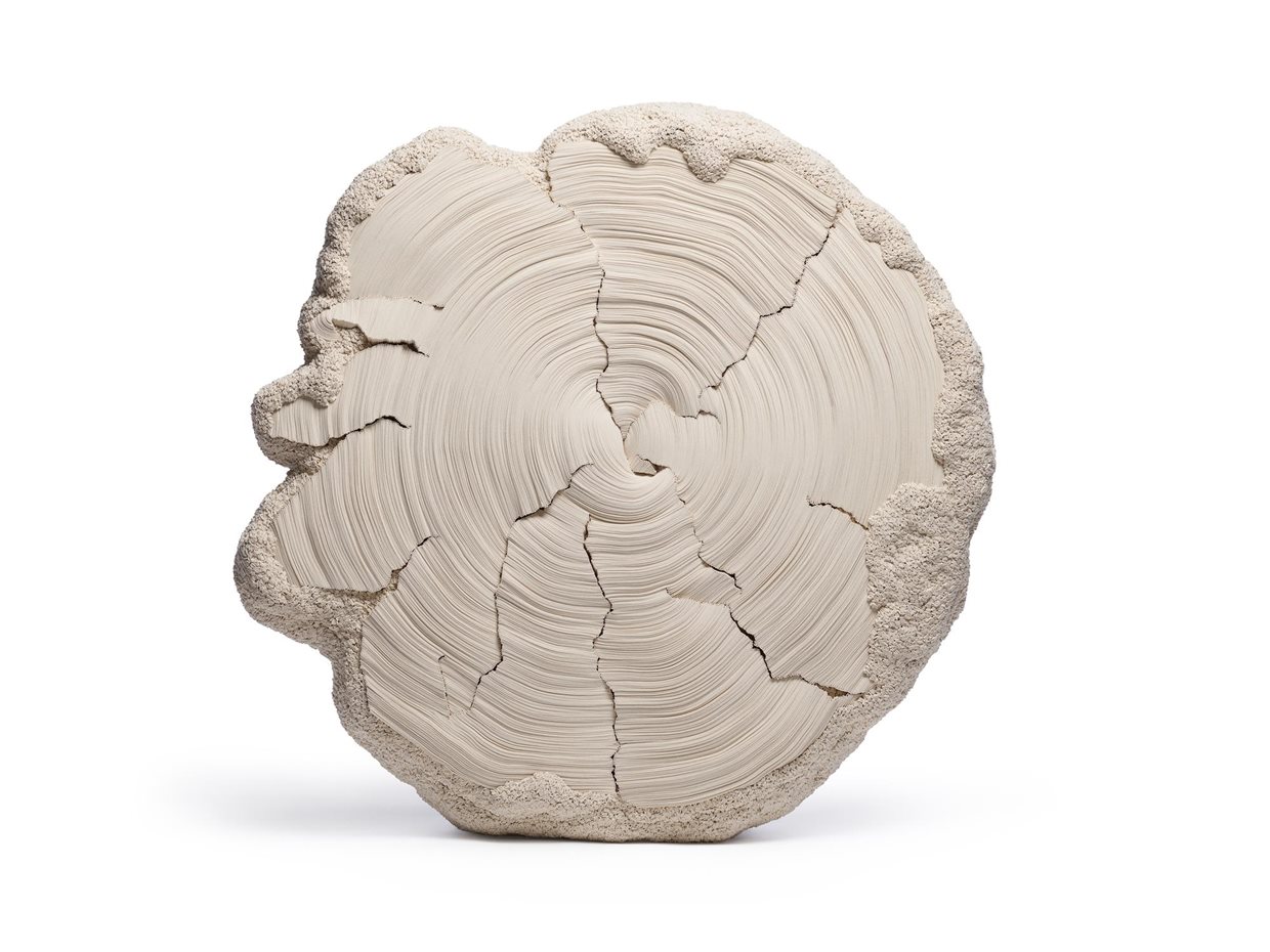 Premio honorífico al trabajo de Simone Pheulpin, 'Croissance XL', una escultura hecha con tela de algodón