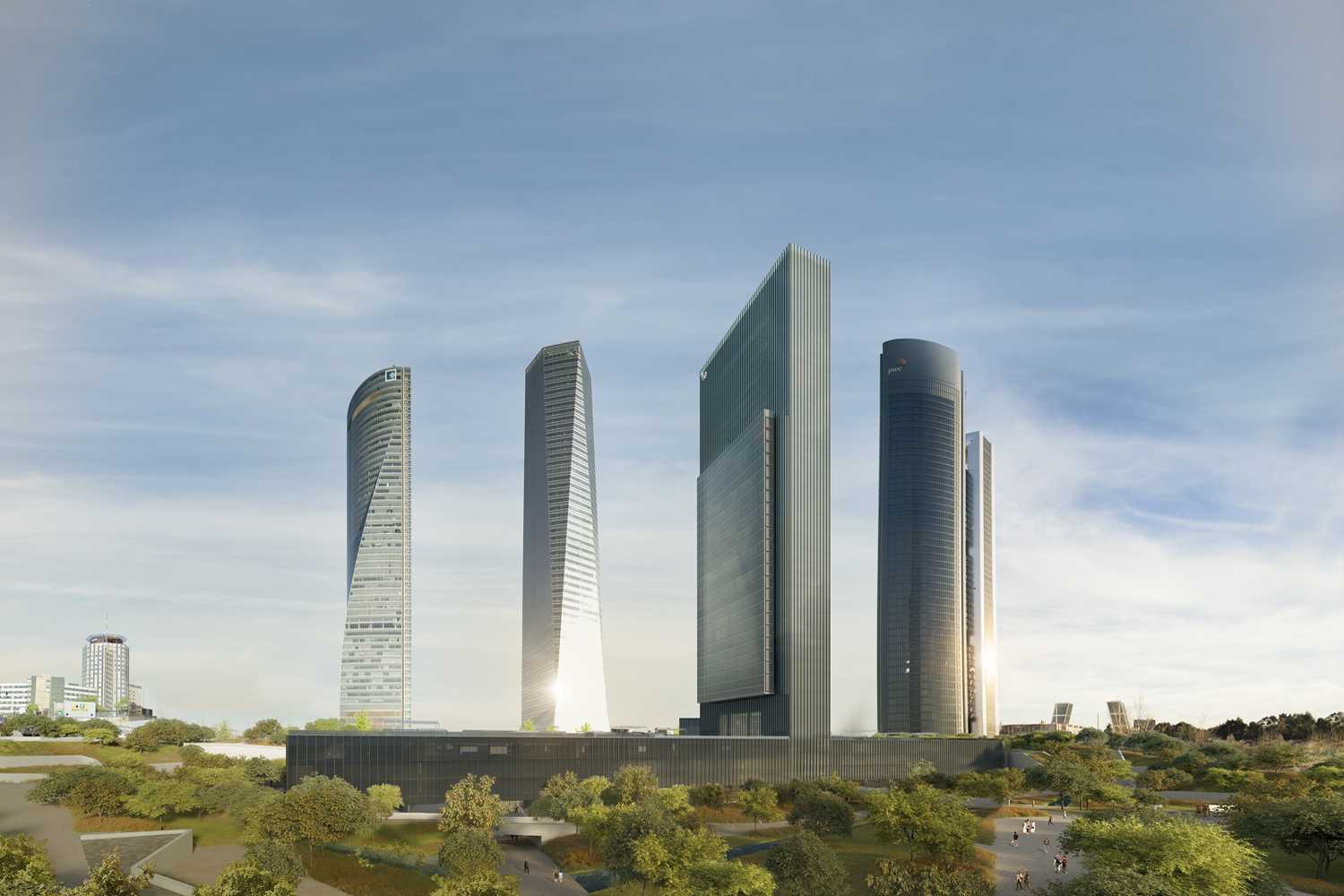 La torre Caleido vista desde la avenida Montforte de Lemos.
