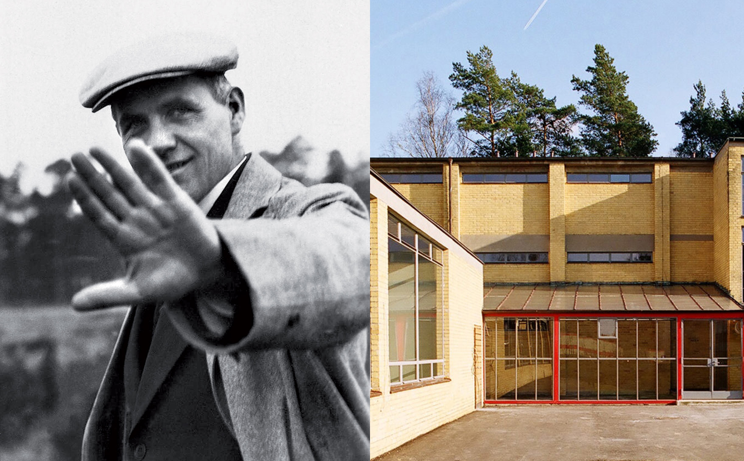 Hennes, el hombre detrás de la Bauhaus. A la derecha, Former School of the ADGB.
