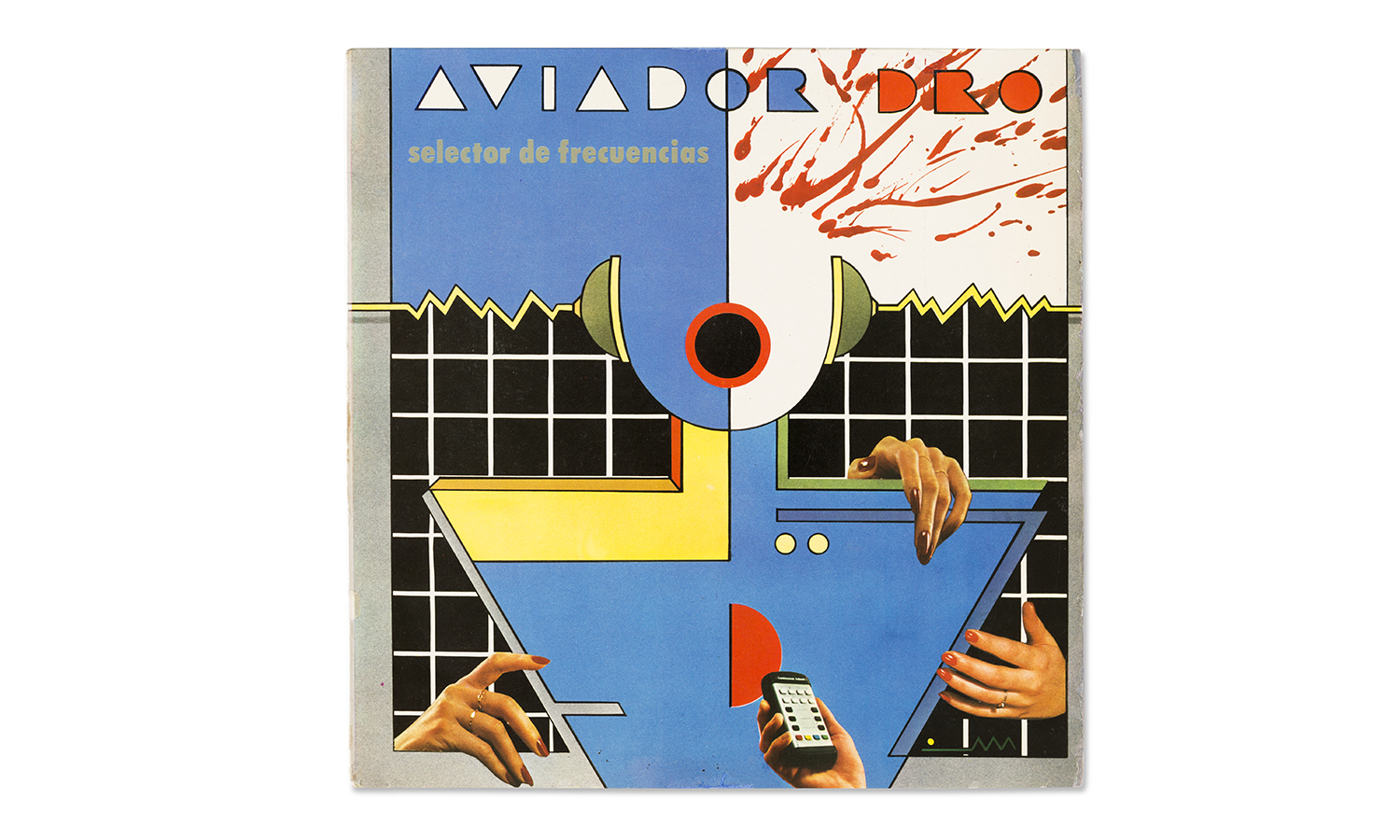  Portada del maxisingle 'Selector de frecuencias' de Aviador Dro, por Montxo Algora.
