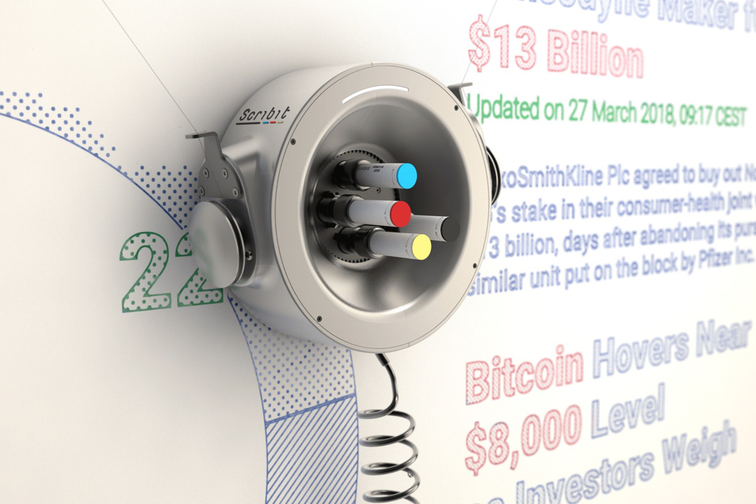 Scribit, el robot que dibuja pared