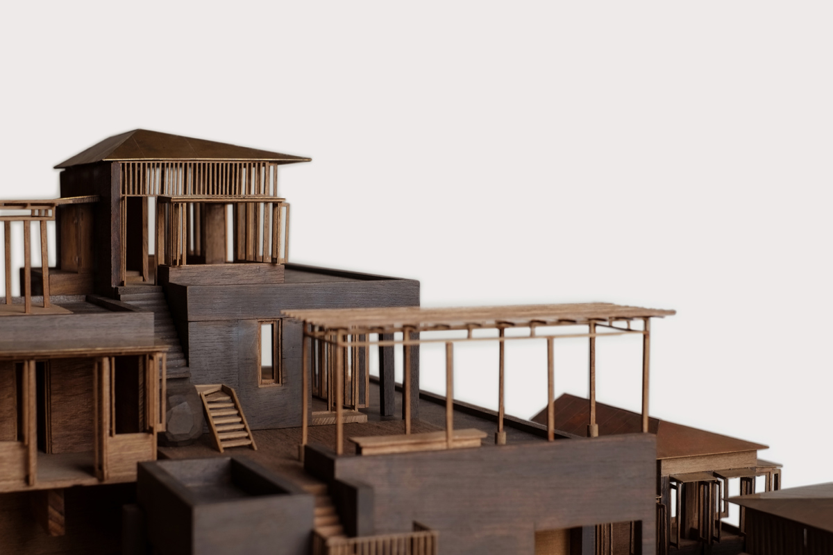 Maqueta de vivienda en Indonesia. 
