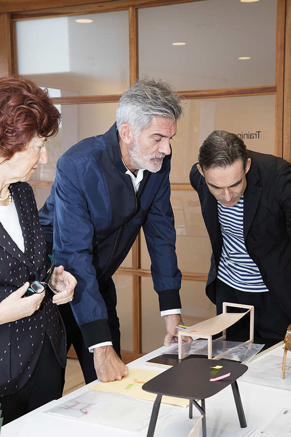 María de Corral, Alfredo Häberli y Robert Thiemann, tres de los jurados del concurso en 2017.
