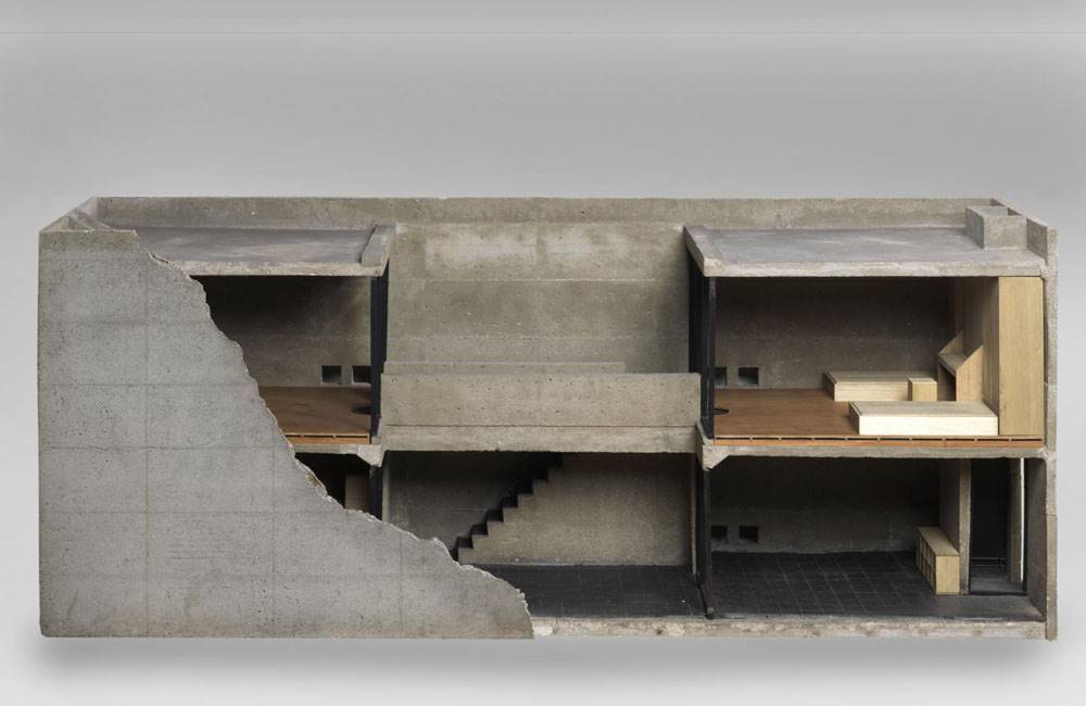 Maqueta de la casa Azuma, 1976, de Tadao Ando.