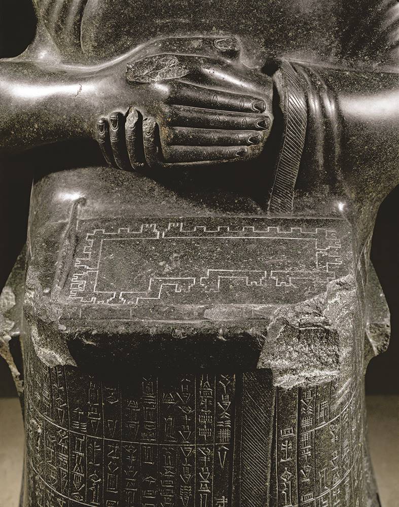 Boceto sobre estatua son cabeza de Gudea, 2130 a.C.