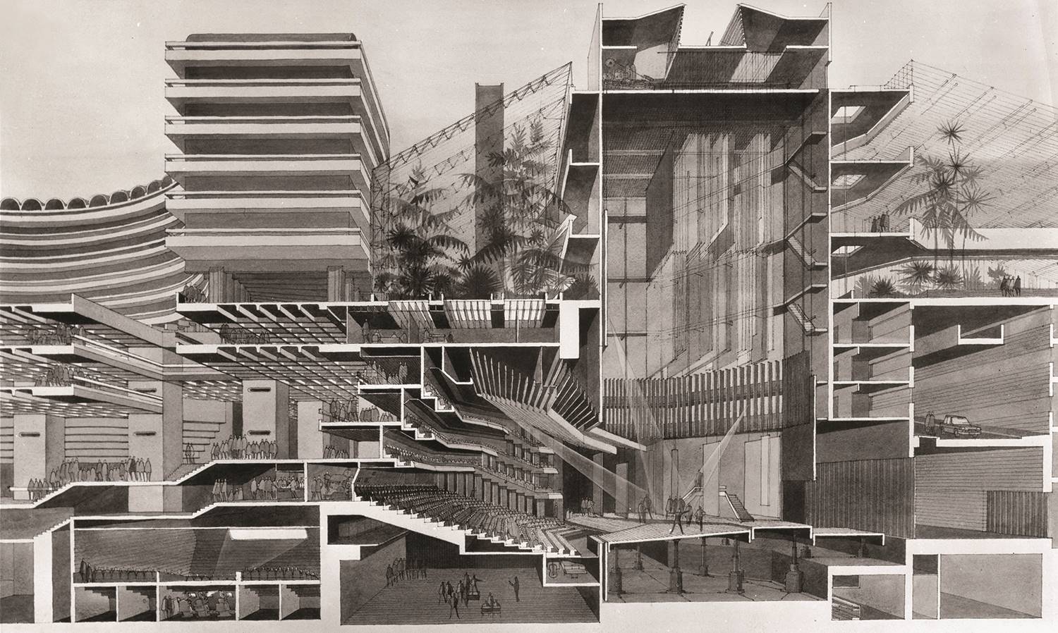 Chamberlin, Powell & Bon, Barbican Centre, 1970.