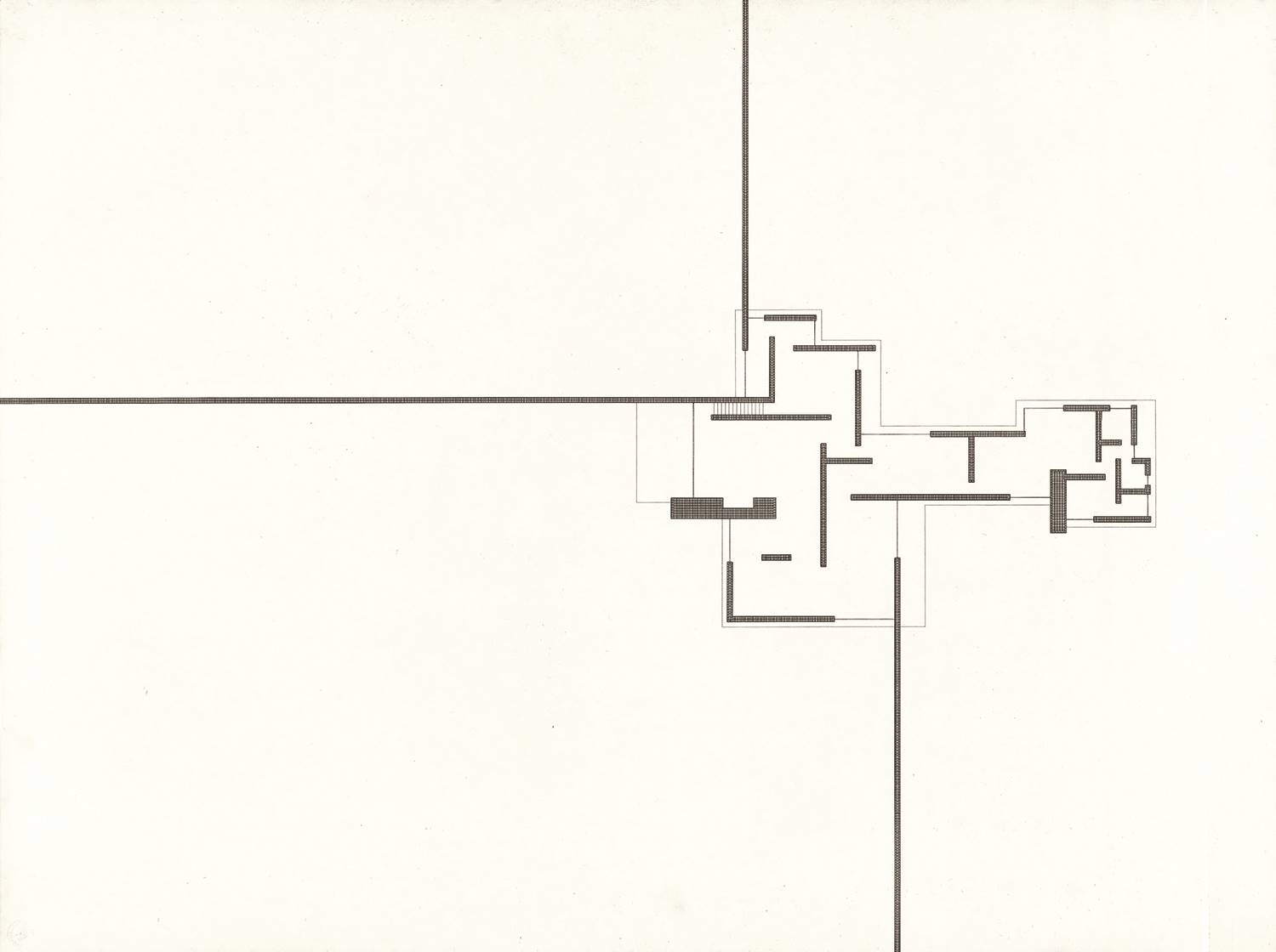 Mies van der Rohe, plano de una casa de campo, 1923.