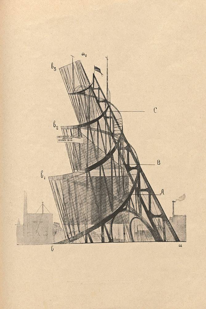 Vladamir Tatlin, Monumento a la Tercera Internacional, 1920.