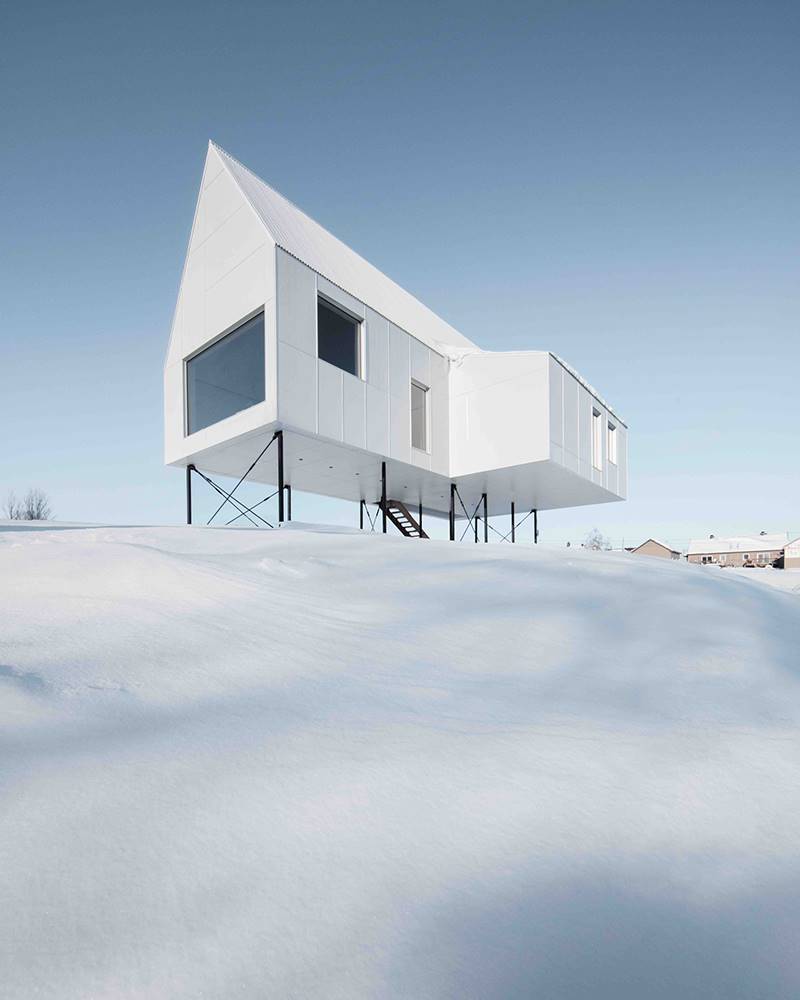 casas en la nieve DELORDINAIREarchitects highhouse 08. [03] Un palafito en la nieve