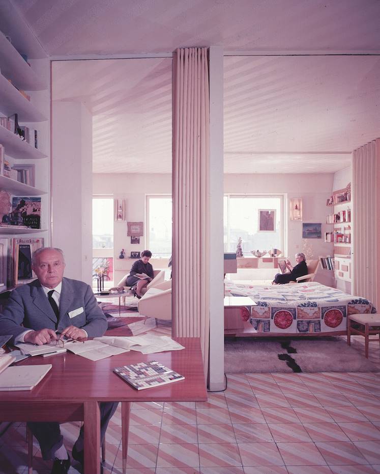 Gio Ponti y familia en su casa milanesa