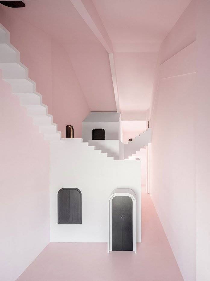 Proyecto studio 10.2. Visión de las escaleras del apartamento Dream