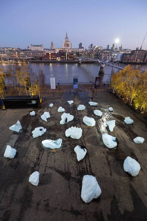 Vistas de la instalación y su ubicacióin en la ciudad de Londres 