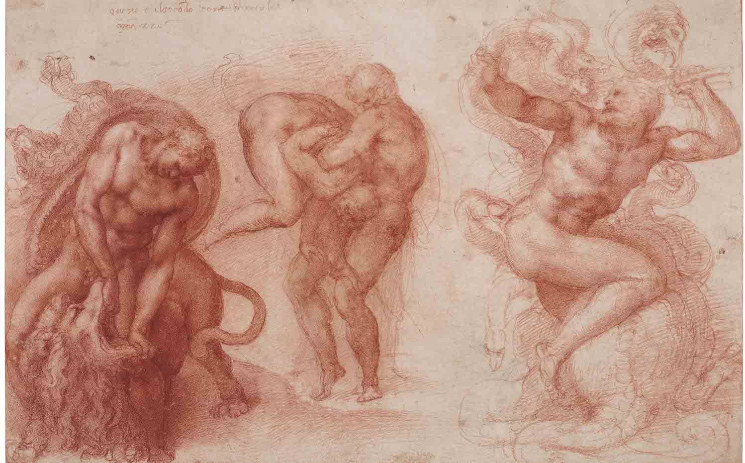 Los trabajos de Hércules (1530). Michelangelo Buonarotti 