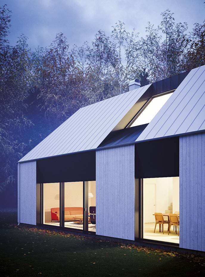 El interior de esta vivienda del estudio CKR presenta los elementos definitorios del diseño escandinavo: predominio de la madera en los revestimientos, un toque de color en el mobiliario y configuración diáfana del espacio.