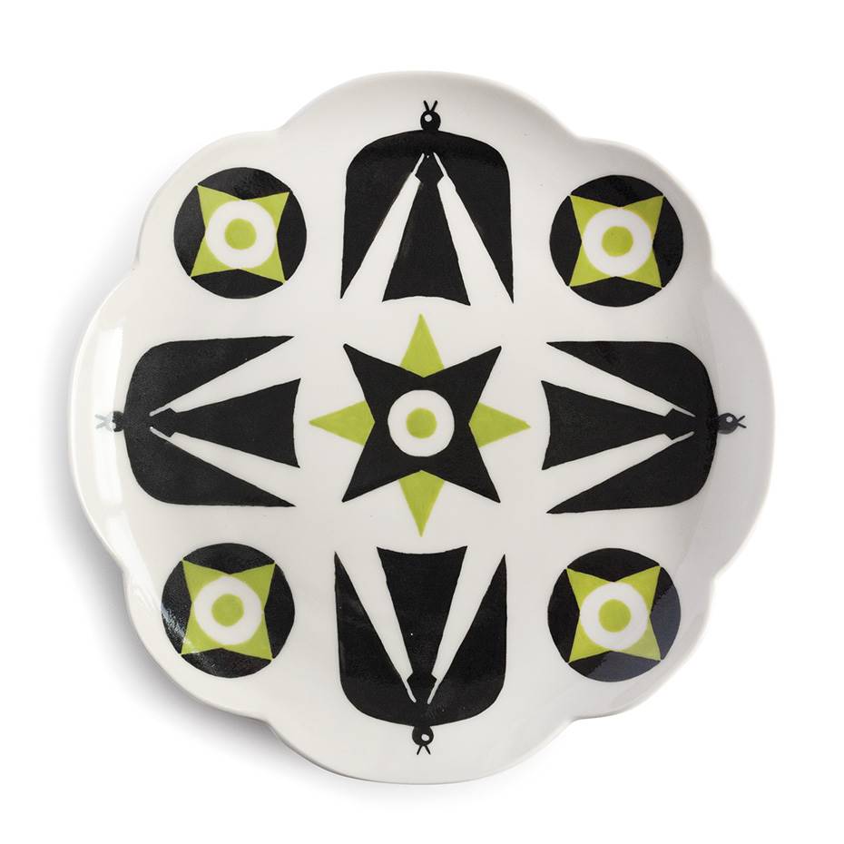 Malota - Birds & Flowers. Plato de cerámica Birds & Flowers