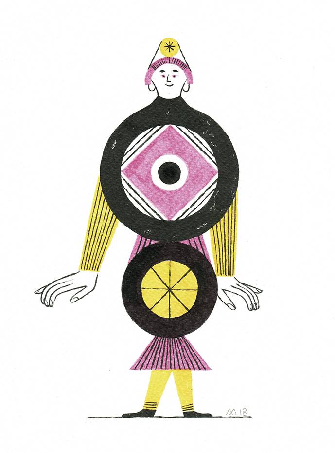 Malota - cinetica. Ilustración Cinética