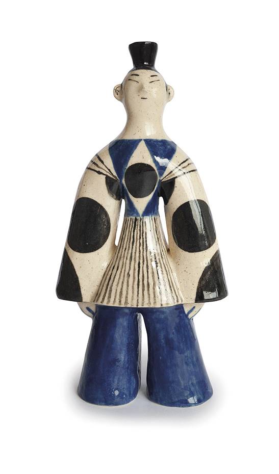 Malota - Samurai Azul. Figura de cerámica Samurai Azul