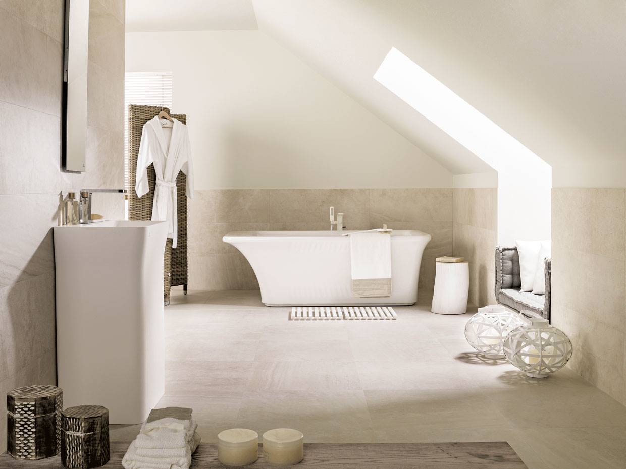 Belleza desmontable. Suelo cerámico Ston-Ker con sistema de colocación Cli-Ker, de Porcelanosa
