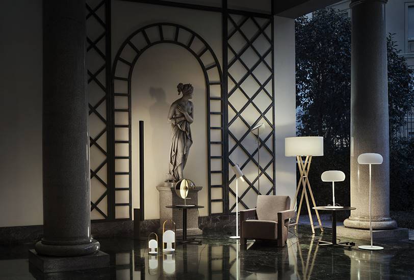 Imagen general de la firma de lámparas Marset en su nuevo showroom de Milán.