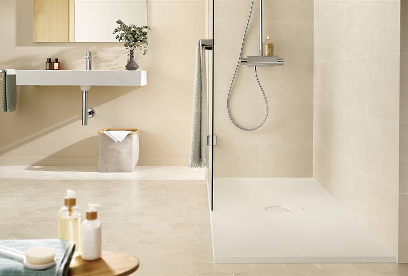 Los nuevos platos de ducha Senceramic® pueden cortarse a medida