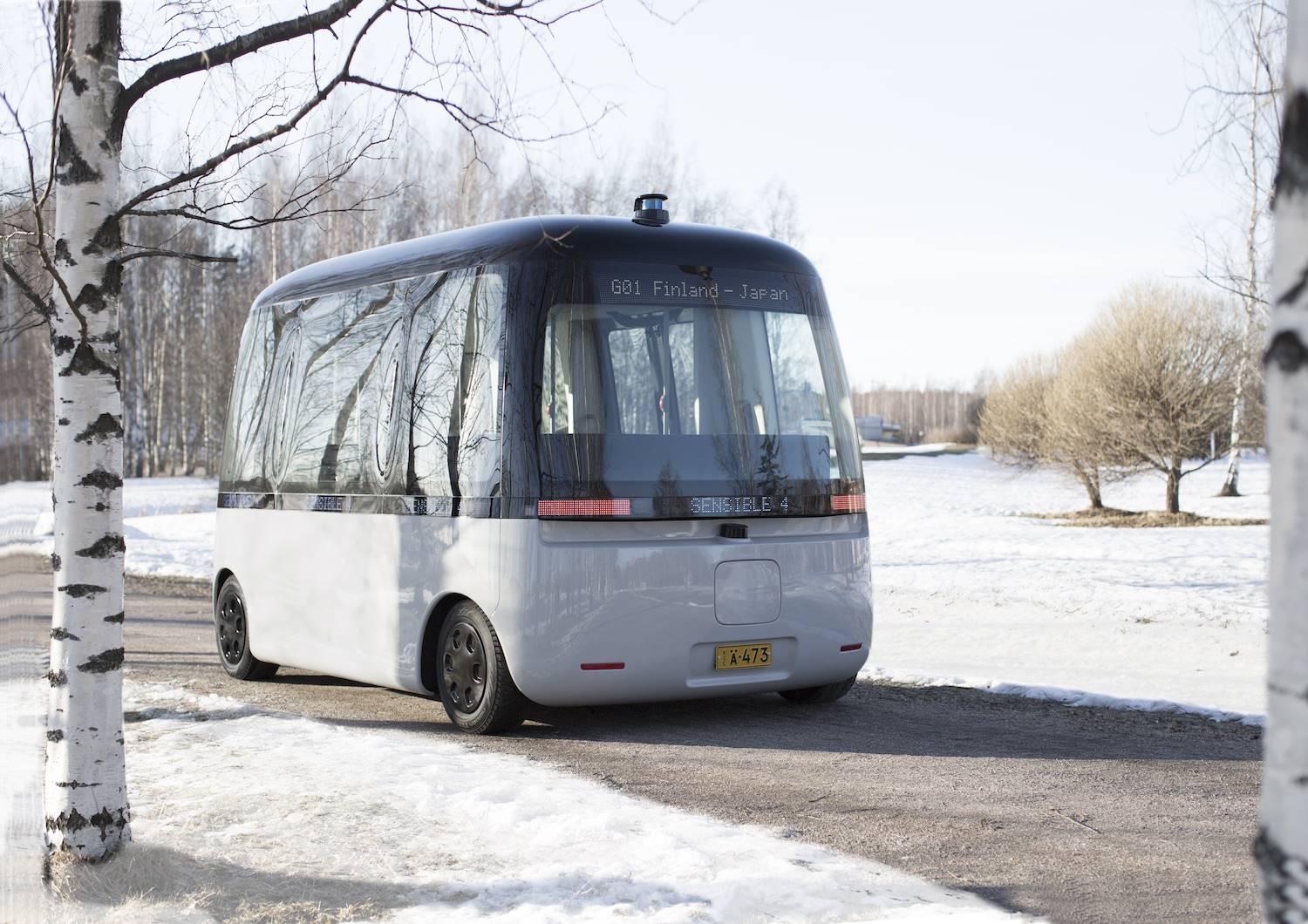 Autobus electrico en Finlandia de Muji. En 2021 circulará de forma regular, sirviendo de enlace entre 3 ciudades finlandesas.
