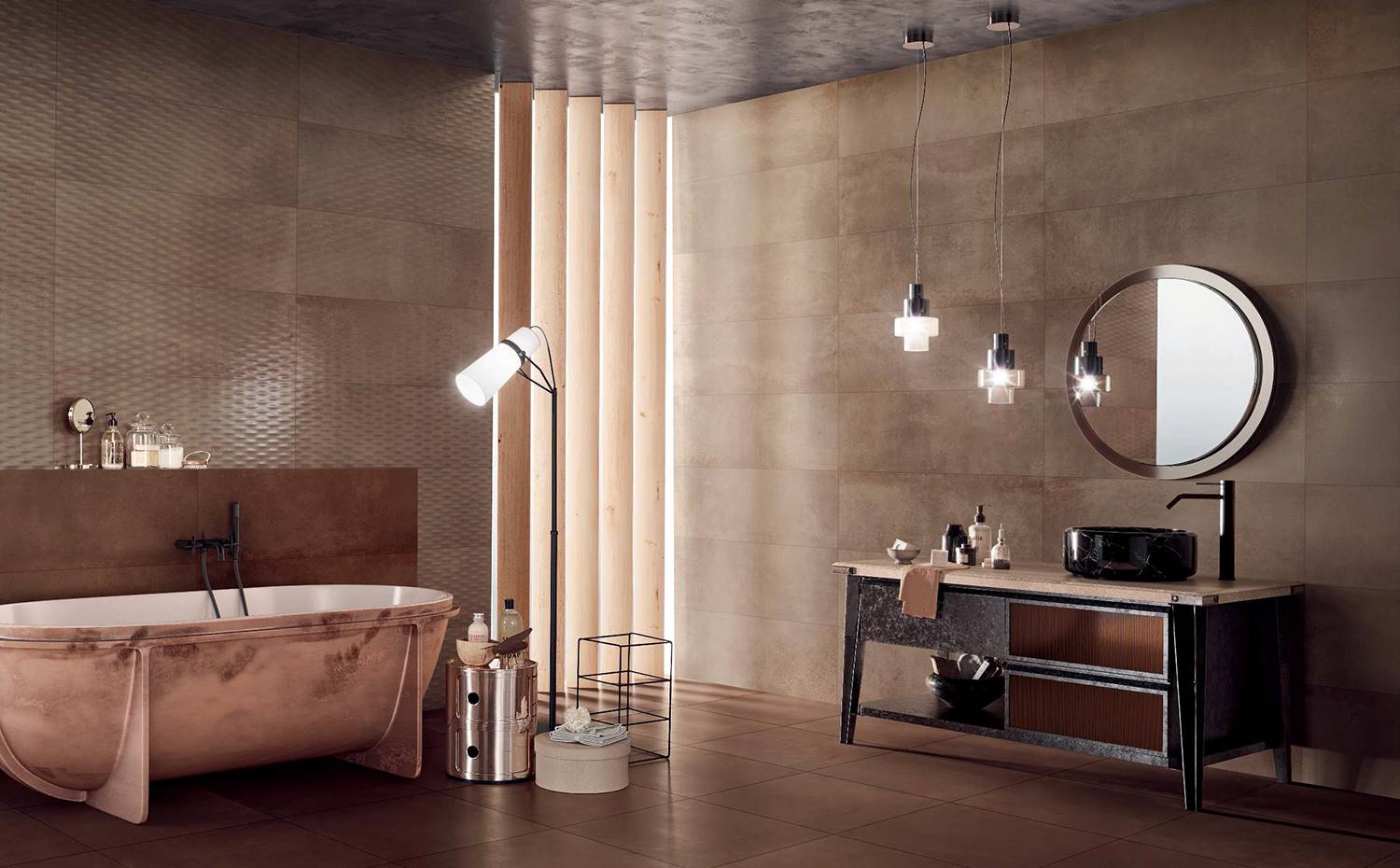 Tendencia Dramatic Interior. Colección Metallic, de Love Tiles.