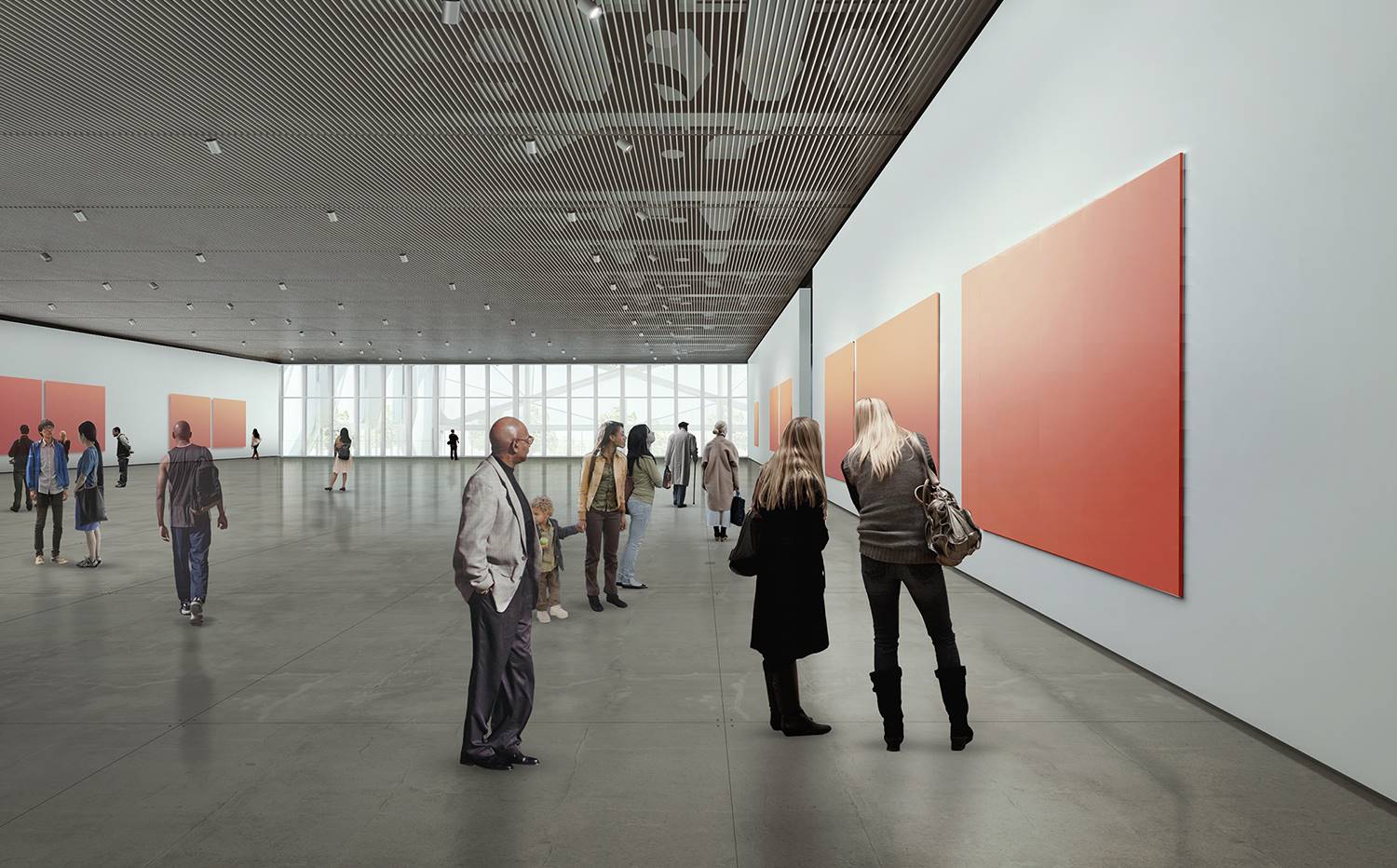Interior de la zona de exposiciones. 