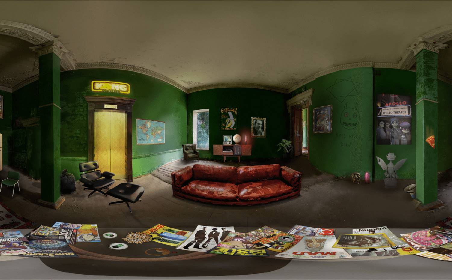 Gorillaz App B Reel. App de realidad mixta desarrollada por B-Reel para el grupo musical Gorillaz