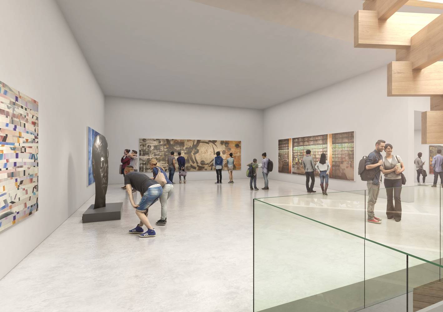 Otra de las amplias salas de exposición donde se exhiben obras de renombrados artistas turcos