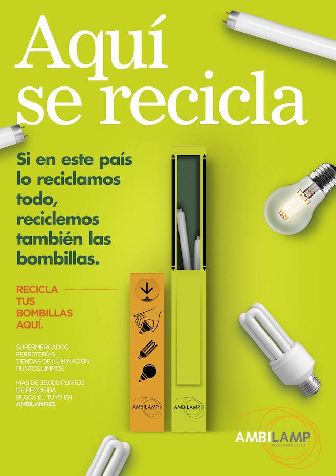 Ambilamp se muestra muy optimista y asegura que este año se alcanzará la cifra de 200 millones de bombillas recicladas.