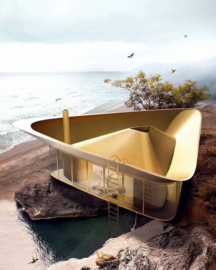 Azotea de la Summer House, con la piscina vacía
