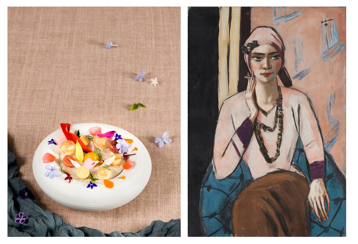 Quique Dacosta y Max Beckmann. Quappi con suéter rosa, 1932-1934.