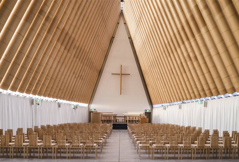 Catedral de Cartón de Shigeru Ban.