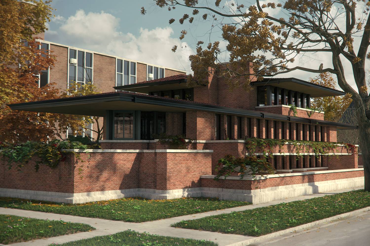Casa Robie, Chicago, Frank lloyd Wright (1910)