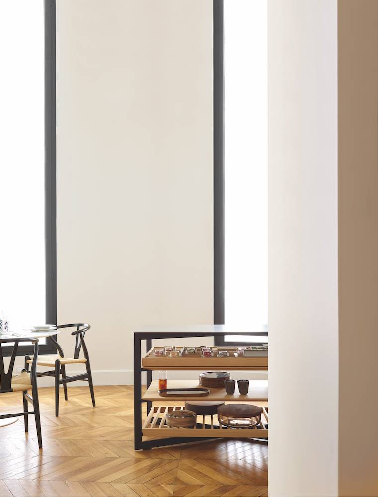 Mueble auxiliar de cocina con madera de color negro