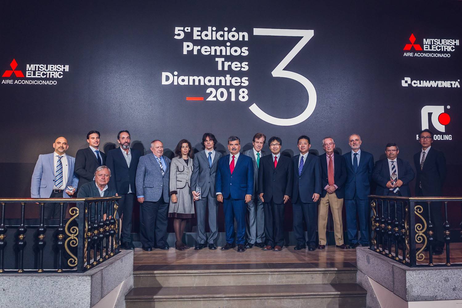 Los autores de los proyectos ganadores durante la ceremonia de entrega de los premios
