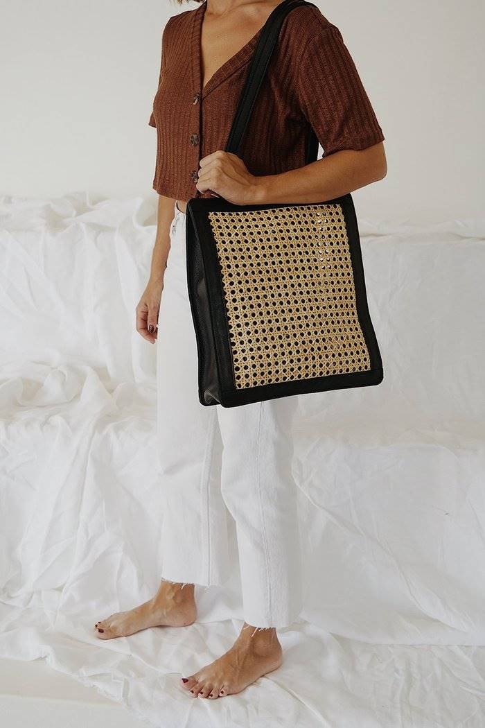 st. agni HENNIR EVERYDAY RATTAN BAG
