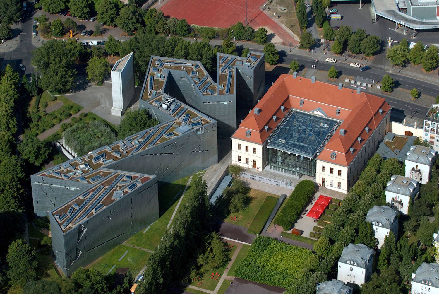 Vista aerea del museo del holocausto en Berlin Daniel Libeskind