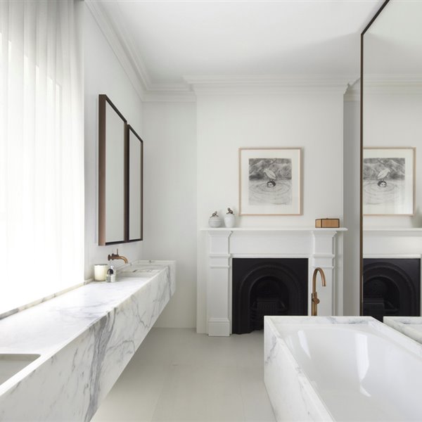 6 formas de aplicar mármol en el baño que te encantarán