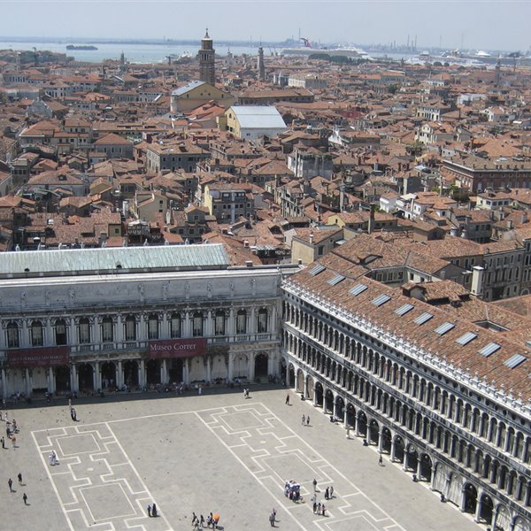 Imagen aérea de la plaza de San Marcos, Venecia