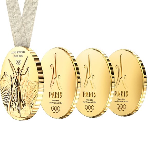 La medalla podrá separarse en varias piezas para ser compartida por el medallista
