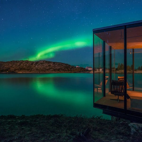 Unas cabañas modernas para ver auroras boreales