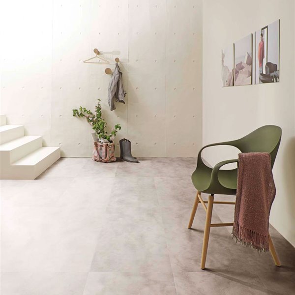 Pisadas orgánicas. Suelo Moon Sand, de la colección Re/Cover Green Parts (Vorwerk)