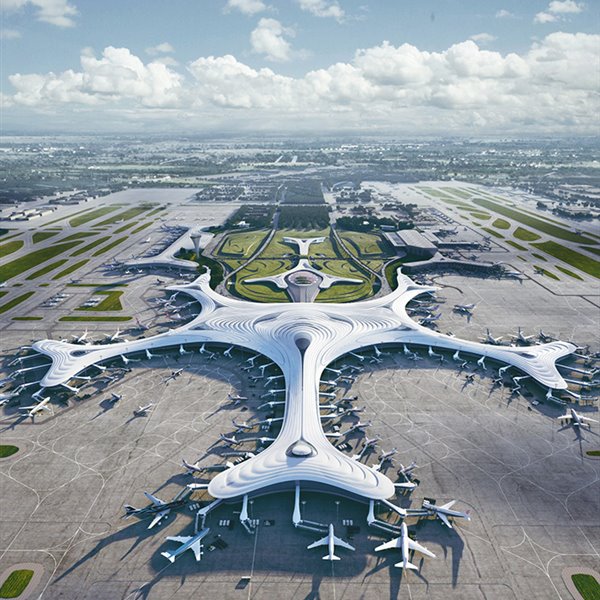 Este es el primer aeropuerto con forma de copo de nieve
